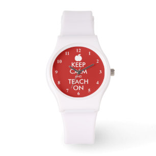 Keep Calm and teach on wrist watch gift idea