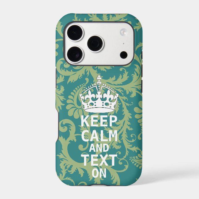 KEEP CALM AND Text ON change teal any colour (Back)