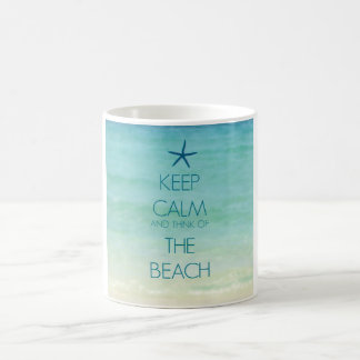 KEEP CALM AND THINK OF THE BEACH PHOTO MUG