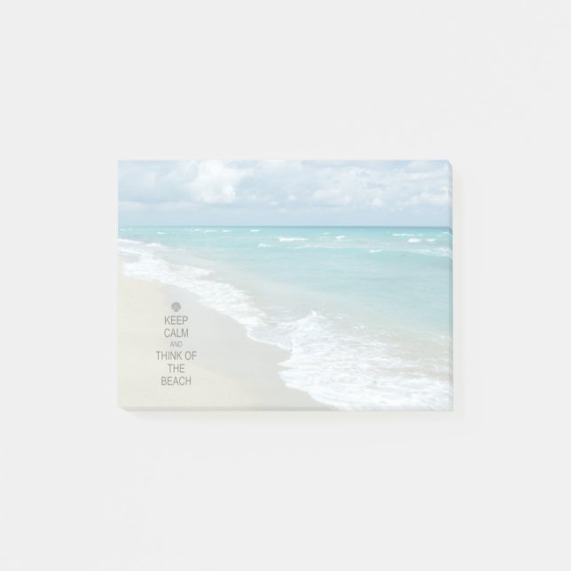 Keep Calm and Think of the Beach Post-it Notes (Front)