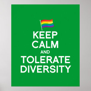 KEEP CALM AND TOLERATE DIVERSITY POSTER