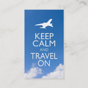KEEP CALM AND TRAVEL ON BUSINESS CARD