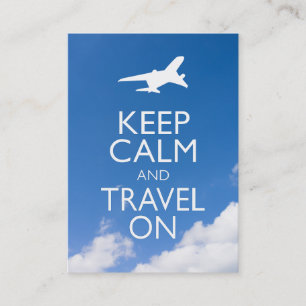KEEP CALM AND TRAVEL ON BUSINESS CARD