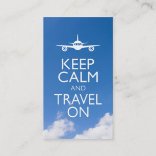 KEEP CALM AND TRAVEL ON BUSINESS CARD