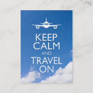 KEEP CALM AND TRAVEL ON BUSINESS CARD