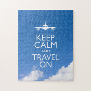 KEEP CALM AND TRAVEL ON JIGSAW PUZZLE