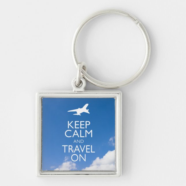 KEEP CALM AND TRAVEL ON KEY RING (Front)
