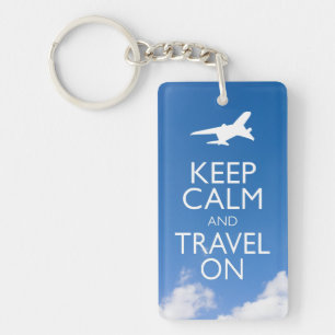 KEEP CALM AND TRAVEL ON KEY RING