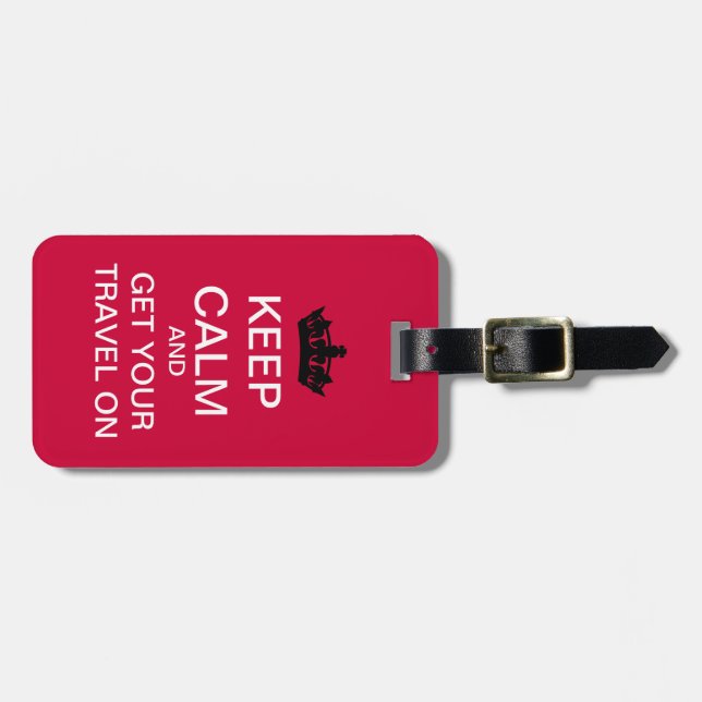 Keep Calm And Travel On Luggage Tag (Front Horizontal)