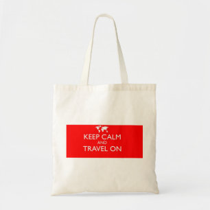 Keep Calm and Travel On Tote Bag