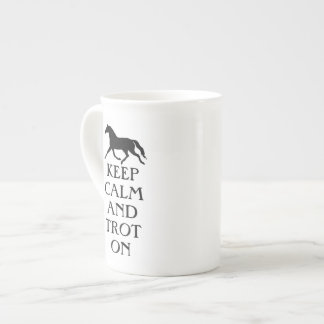 Keep Calm and Trot On Equestrian Bone China Mug