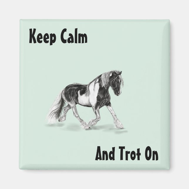 Keep Calm and Trot On Magnet (Front)