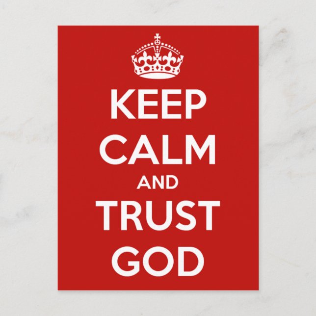 Keep Calm and Trust God Postcard (Front)