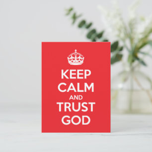 Keep Calm and Trust God Postcard
