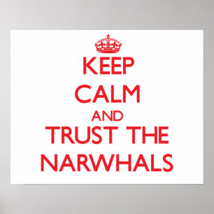 Keep calm and Trust the Narwhals Poster
