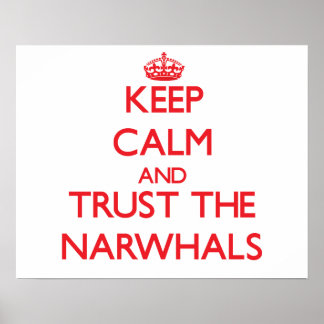 Keep calm and Trust the Narwhals Poster