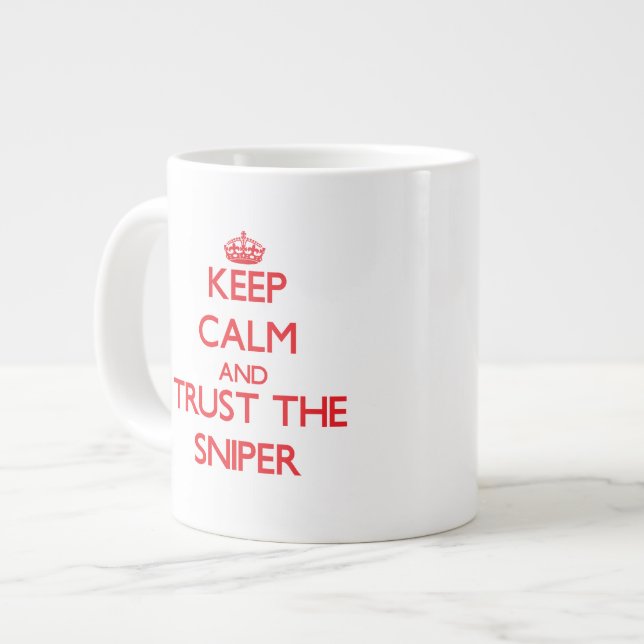 Keep Calm and Trust the Sniper Large Coffee Mug (Front Left)