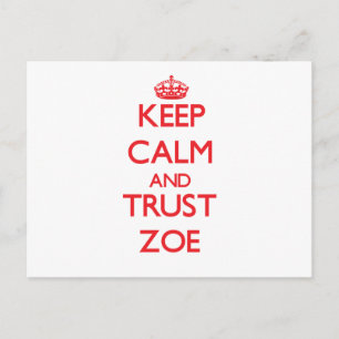 Keep Calm and TRUST Zoe Postcard