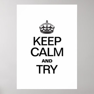 KEEP CALM AND TRY POSTER