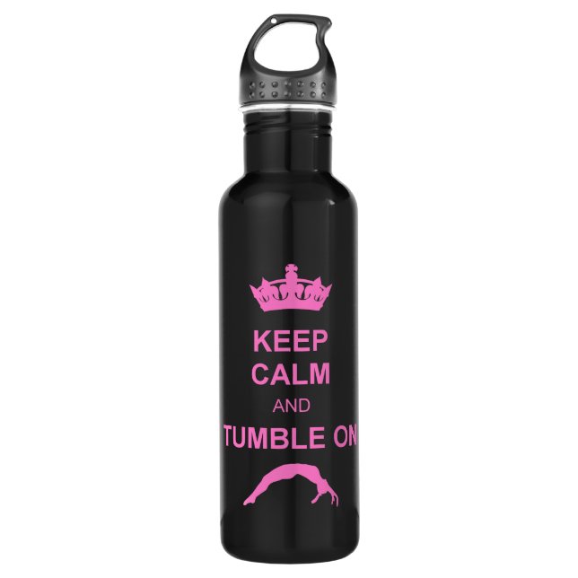 Keep calm and tumble gymnast 710 ml water bottle (Front)