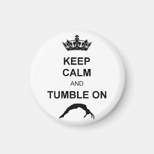 Keep calm and tumble gymnast magnet