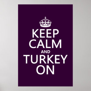 Keep Calm and Turkey On (christmas) Poster