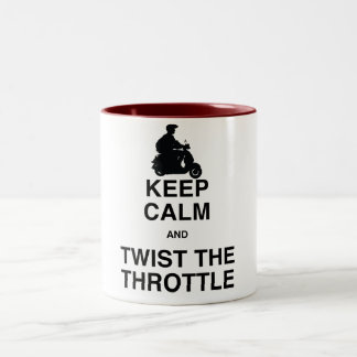 Keep Calm and Twist the Throttle - /Vespa Two-Tone Coffee Mug