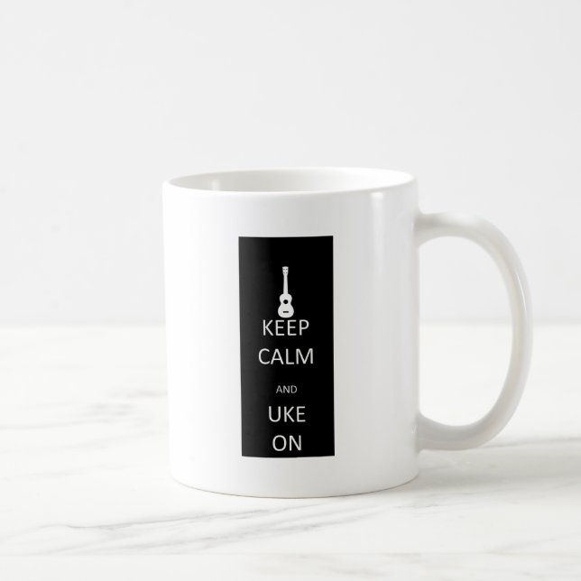 Keep Calm and Uke On Coffee Mug (Right)