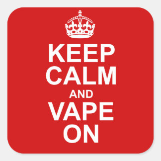 Keep Calm and Vape On Decal Square Sticker