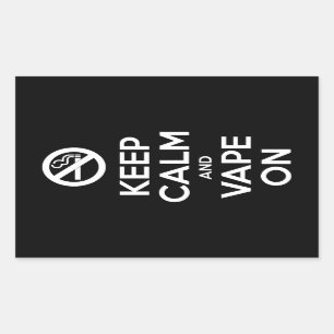 Keep Calm and Vape On ~ Self Motivational Rectangular Sticker