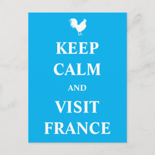 Keep calm and visit France Postcard