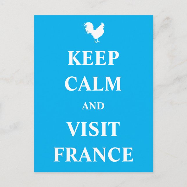 Keep calm and visit France Postcard (Front)