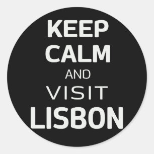Keep calm and visit Lisbon Classic Round Sticker