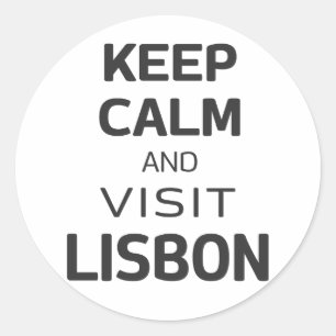 Keep calm and visit Lisbon Classic Round Sticker