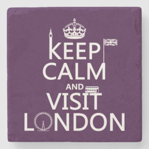 Keep Calm and Visit London Stone Coaster