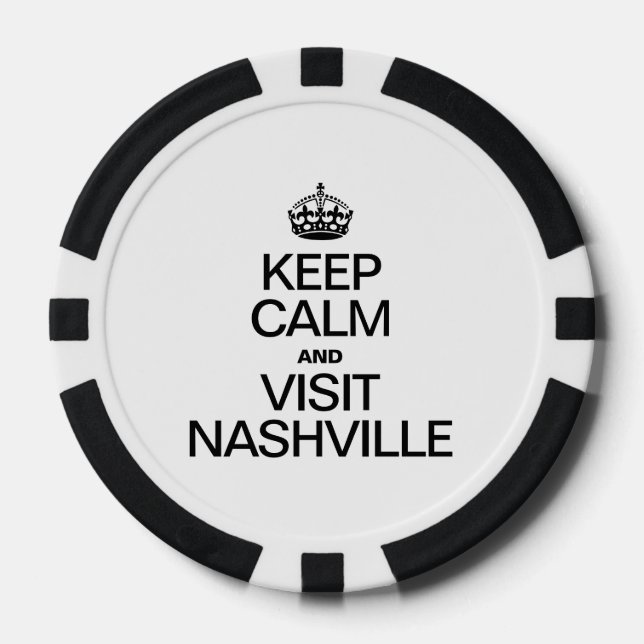 KEEP CALM AND VISIT NASHVILLE POKER CHIPS (Front)