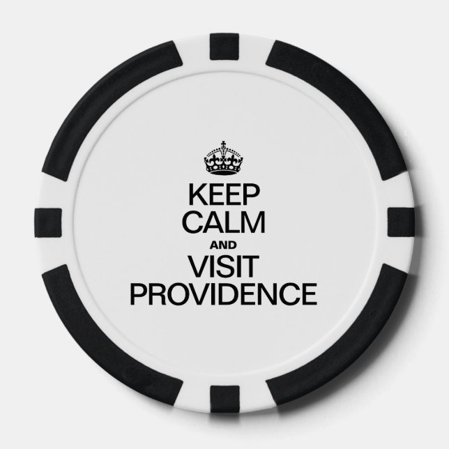KEEP CALM AND VISIT PROVIDENCE POKER CHIPS (Front)