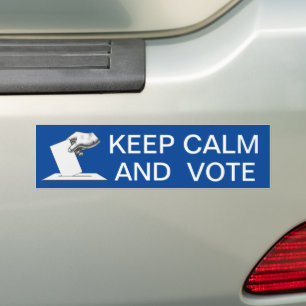 Keep Calm and Vote 2026 Bumper Sticker