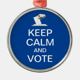 Keep Calm and Vote 2026 Metal Ornament