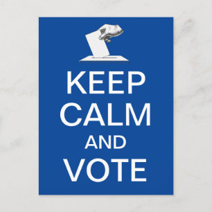 Keep Calm and Vote 2026 Postcard