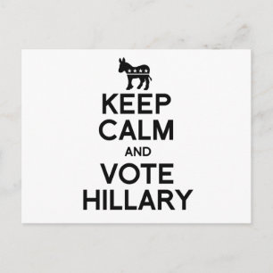 KEEP CALM AND VOTE HILLARY.png Postcard