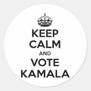 Keep Calm And Vote Kamala 2024 Pro Harris Wheimer Classic Round Sticker