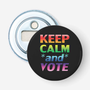 "keep calm and vote" pride lgbtq lgbt, black - bottle opener