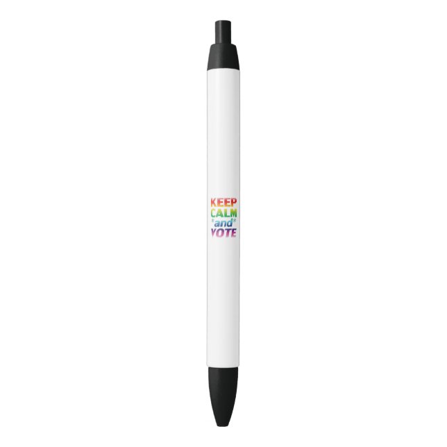 keep calm and vote rainbow gradient typography black ink pen (Front Vertical)