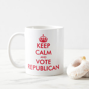 Keep calm and vote republican party 2020 election coffee mug