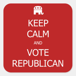 Keep Calm and Vote Republican Stickers