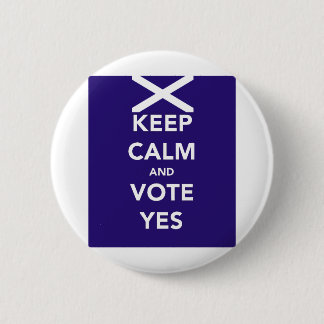 Keep calm and vote yes 6 cm round badge
