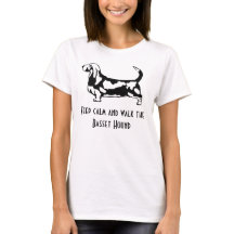 Keep Calm and Walk the Hound Basset Hound T Shirt