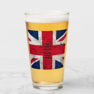 "Keep Calm And Wash Your Hands" Beer Glass