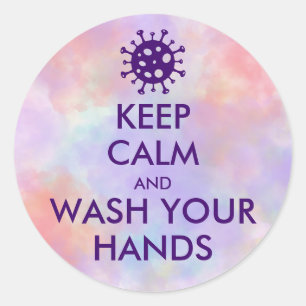 Keep Calm And Wash Your Hands Coronavirus Classic Round Sticker